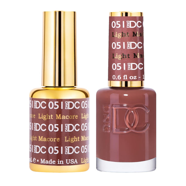 DND Gel Polish Set, Brown Collection, UV/LED Gelpolish and Air Dry Nail Lacquer, Matching Chip-Free Polish Duo, 0.5 Fl Oz Each