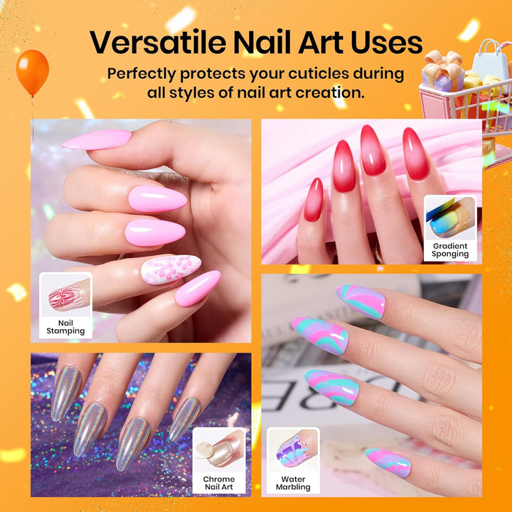 Beetles Liquid Latex for Nail 15Ml - Peel off Nail Polish Cuticle Guard with Plastic Nail Care Stick Halloween Nails Design Air-Dry Liquid Latex Barrier for Protector Fingers