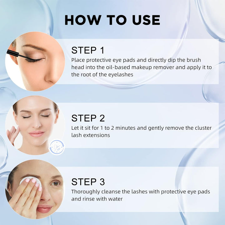 Lash Remover for Lash Clusters 5ML Lash Cluster Remover Gentle Lash Remover for Cluster Lashes, Cluster Lash Remover Lash Bond and Seal Eyelash Glue Remover Self-Use at Home