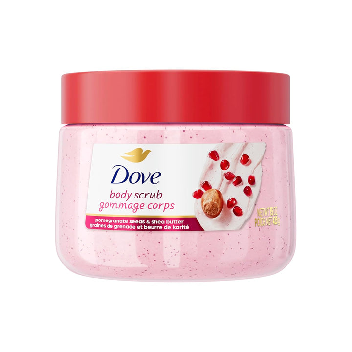 Pomegranate & Shea Butter Body Scrub Exfoliates and Deeply Nourishes for Smooth, Radiant Skin 15 Oz