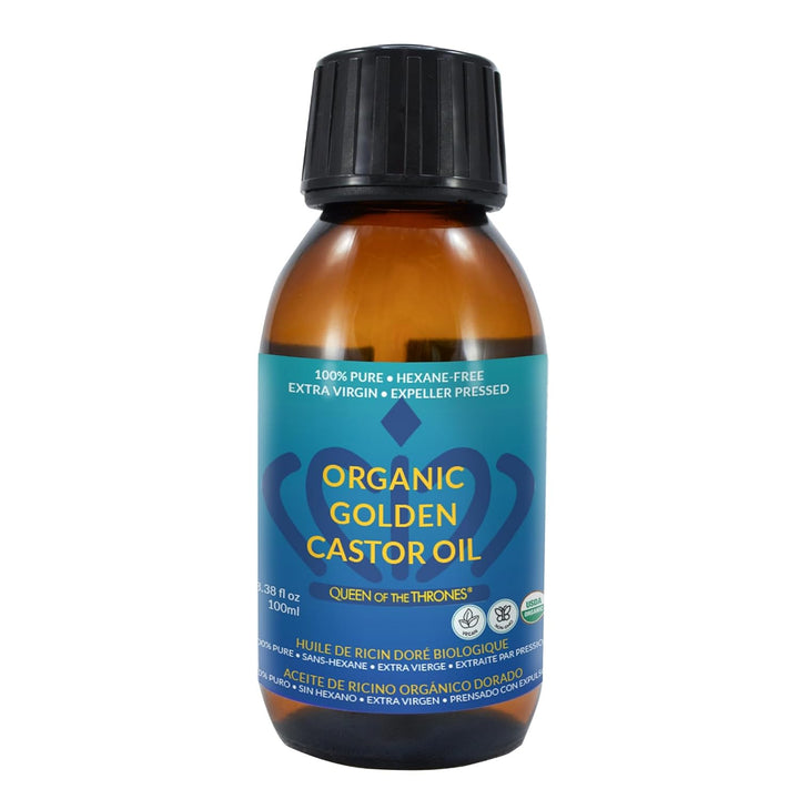 Organic Golden Castor Oil | 100% Pure for Hair, Skin, Nails, Brows & Lashes | Hexane-Free | USDA Certified [16.9Oz (500Ml)]