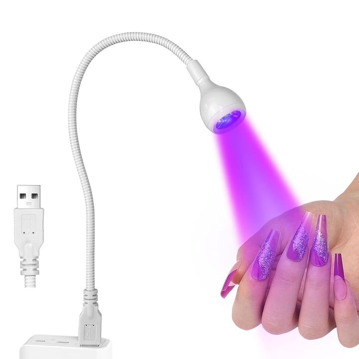 Nail Lamp LED Nail Manicure Dryer Curing Light with Black Gooseneck and Clamp for Gel Nails