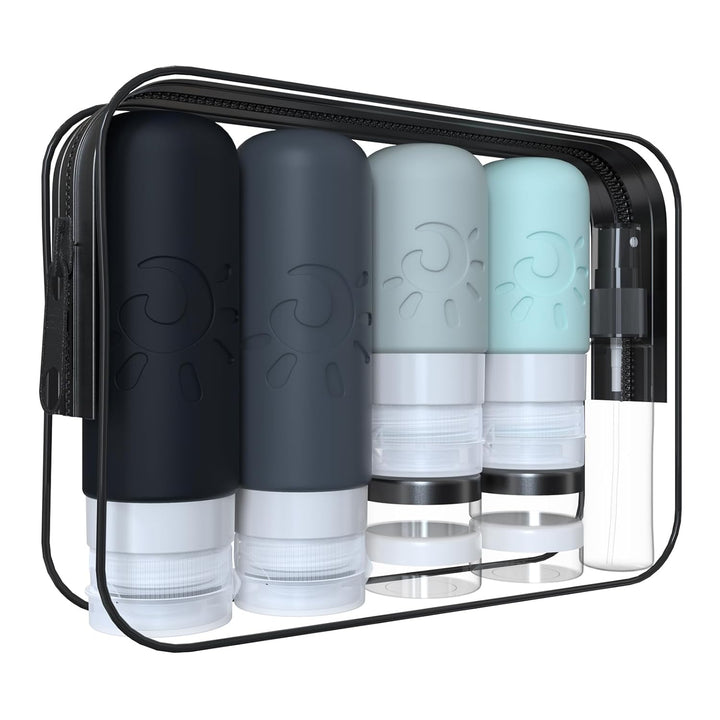 18 Pack Travel Bottles for Toiletries, TSA Approved Silicone Travel Containers Leak Proof Refillable Travel Accessories for Shampoo Conditioner Lotion Body Wash(Multicolored C)