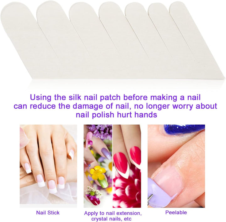 Silk Nail Wrap, Self Adhesive Reinforce Wrapping Gel Protector Stickers for Split Nail Repair, Damaged and Broken Nails