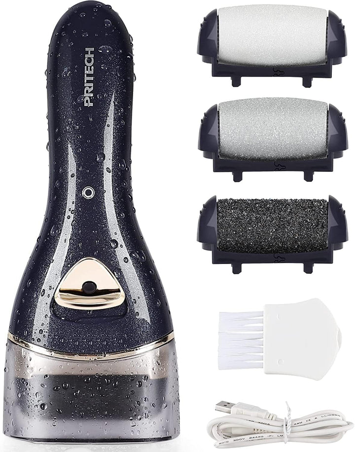 Electric Foot Callus Removers Rechargeable, Portable Electronic Foot File Pedicure Tools, Electric Callus Remover Kit, Professional Pedi Feet Care Perfect for Dead, Hard Cracked Dry Skin Ideal Gift