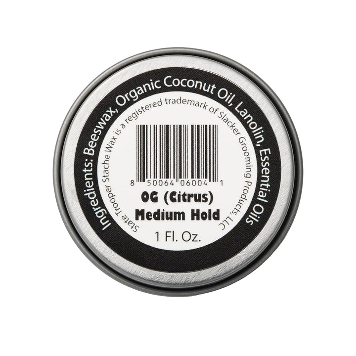 Mustache Wax - Medium Hold - Citrus Scent - One Ounce Tin