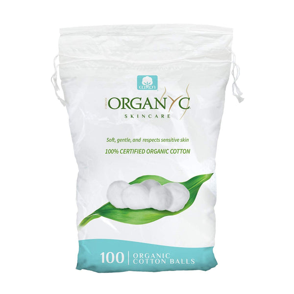 100% Organic Cotton Balls for Sensitive Skin, 100 Count