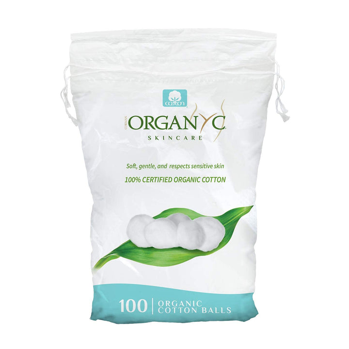 100% Organic Cotton Balls for Sensitive Skin, 100 Count