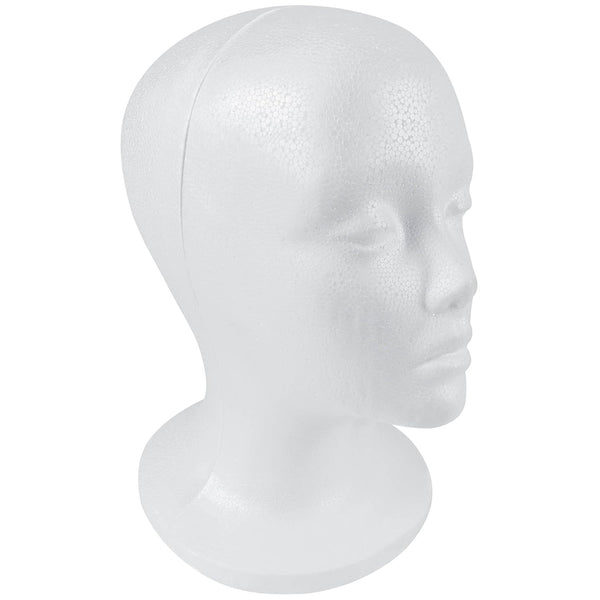 Styrofoam Model Heads ,Hat Wig Foam Mannequin Female Wig Head Stand ,Mannequin Head for Wigs , Wig Holder - round Base , 11 Inches Female Mannequin Head -1 Piece