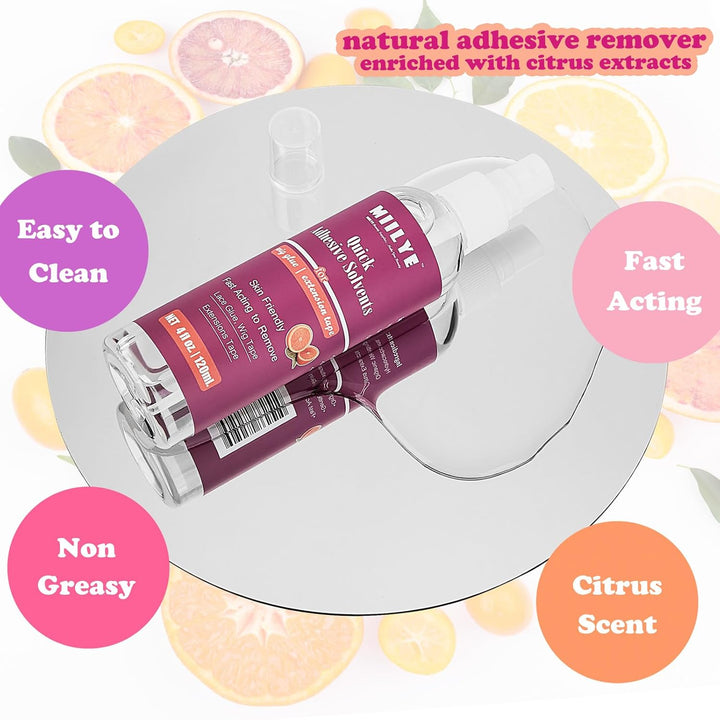 Tape in Extension Remover Spray 4Oz/120Ml, Tape in Remover Lace Wig Glue Remover Fast Removes Double Sided Hair Extensions Tape & Hair Glue Residue| Gentle on Skin| No Greasy| Easy to Clean