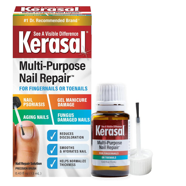 Multi-Purpose Nail Repair, Nail Solution for Discolored and Damaged Nails, 0.43 Fl Oz