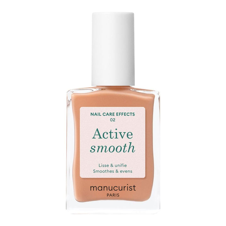 Active Smooth 00 Nail Concealer Polish & Care - 2 in 1 Nude Nail Polish : Nail Strengthener and Growth - No Lamp - Ridge Filler for Nails - Natural Rosé Nail Polish