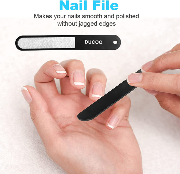 Nail Clipper Set, 4 PCS Ultra Sharp Nail Clippers for Men, Women, Adults Toenail Fingernail Clippers, Stainless Steel Nail Cutter & File, Black