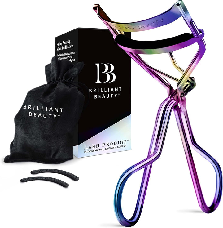 Eyelash Curler with Satin Bag & Refill Pads - Award Winning - No Pinching, Just Dramatically Curled Eyelashes for a Lash Lift in Seconds (Rose Gold)