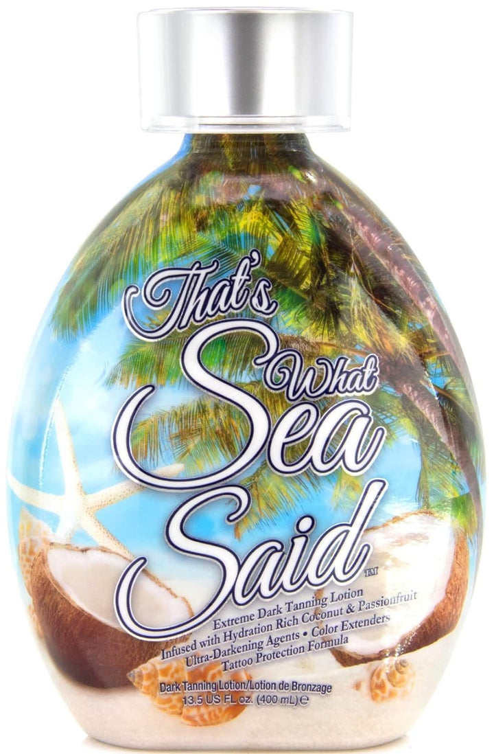 That’S What Sea Said Tanning Lotion Accelerator - for Indoor Tanning Beds and Outdoor Sun Tan - Safe for Face, Body and Tattoos - with Coconut Oil - No Bronzer