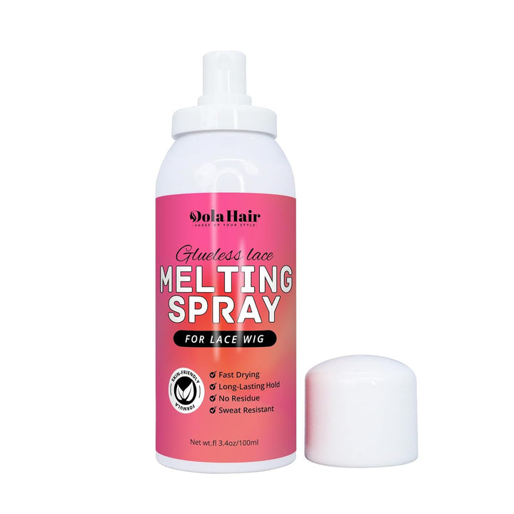 Lace Melting Spray for Glueless Wigs Lace Bond Melting Spray Bond Adhesive Wig Glue Spray (Melting Spray/1 Band/1 Brush)