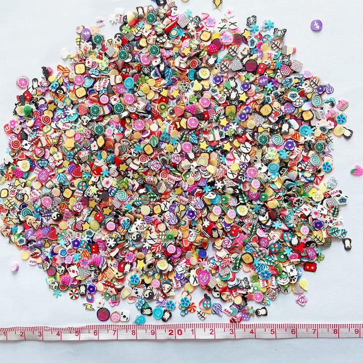 3000 PCS Clay Slices Fruit Nail Art Slices for DIY 3D Polymer Slices Making Polymer Clay Slices for Nail Art（Mixed Slices）