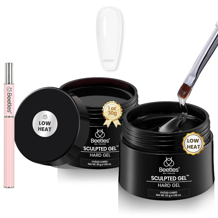 Beetles Builder Gel Nude Pink Sculpted Gel High Hardness for Nail Extension Broken Repair Protection Durable for Home Salon UV LED Lamp Cured Nail DIY Art Manicure 1 Oz