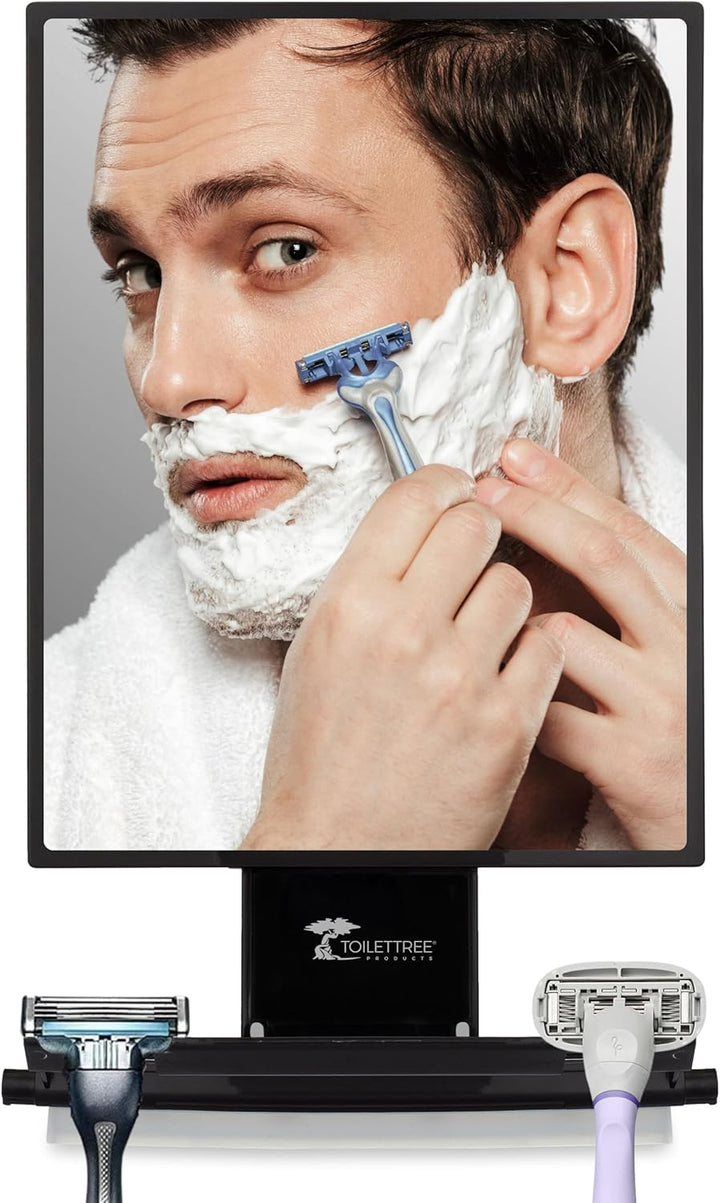 Fogless Shower Mirror - Anti-Fog Mirror - Adjustable Shaving Mirror with a Squeegee - Rust-Proof, Impact-Resistance Bathroom Shower Mirror - Tall