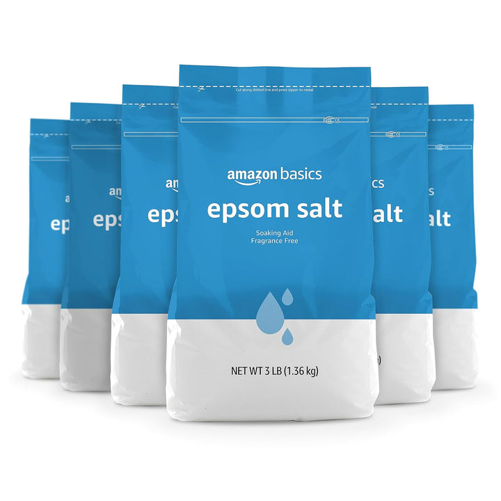 Epsom Salt Soak, Unscented, Magnesium Sulfate USP, Muscle and Feet Relaxation, Soothing, 3 Pound, Pack of 1