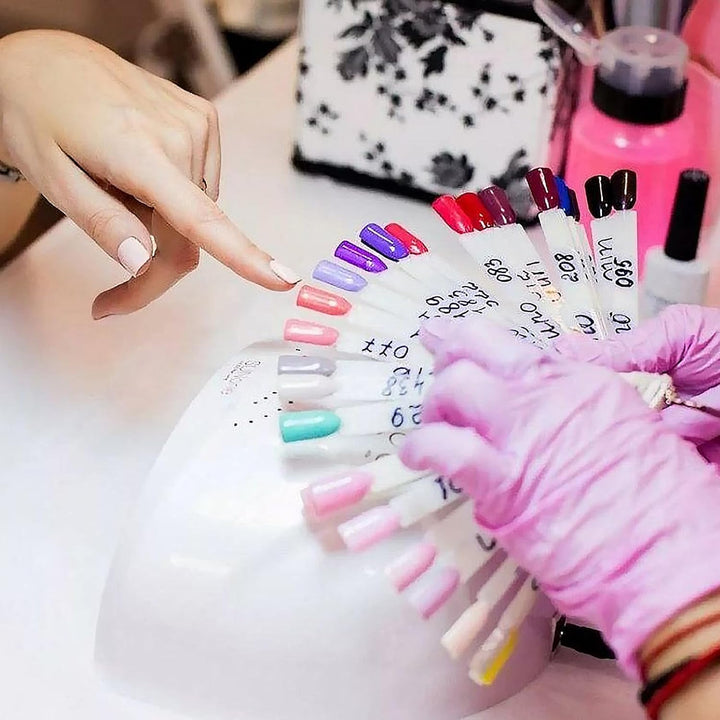 200 Pcs Clear & Natural Nail Swatch Sticks with Ring and Numbered Tips Pointed Shaped Nail Art Polish Display Tips, False Nail Sample Sticks, Sacks of Transparent Nail Practice for Manicure