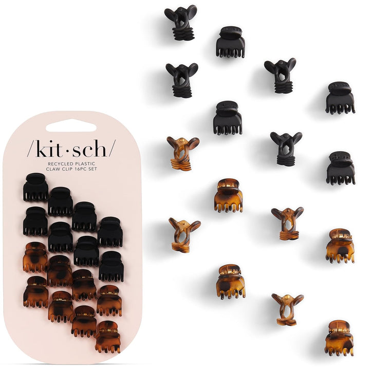 Mini Claw Clips for Women - Stylish Small Hair Clips for Kids | Stays in Place without Pulling or Snagging | Durable & Sturdy Plastic | Ideal Gifts for Women - Tortoise & Black, 6 Pcs