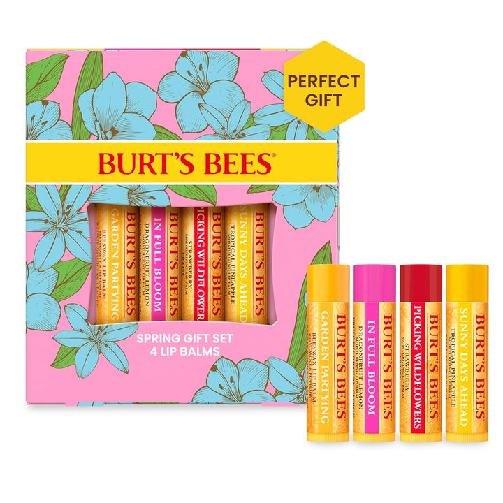 Lip Balm - Original Beeswax, Lip Moisturizer with Responsibly Sourced Beeswax, Tint-Free, Natural Origin Conditioning Treatment, 4 Tubes, 0.15 Oz.