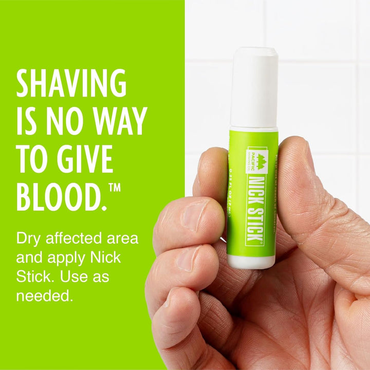 Nick Stick - a Shave Essential - Puts Nicks in Their Place - Liquid Roll-On Applicator, Dries Clear - with Vitamin E & Aloe Vera (0.25 Oz, 2 Pack)