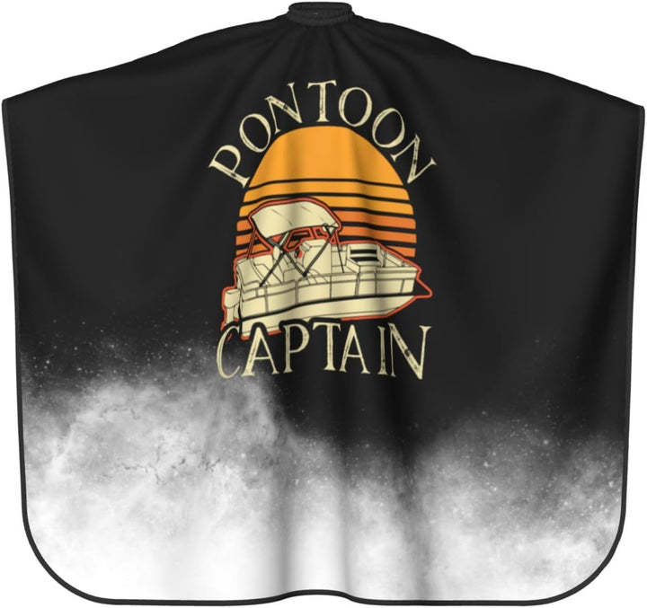 Pon-Toon Cap-Tain - Boat Cap-Tain Vintage Style Professional Salon Cape with Snap Closure for Hair Cutting Barber Hairdressing 55 X 66 Inches