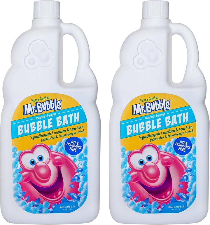 Extra Gentle Bubble Bath - Hypoallergenic, Tear Free Bubble Bath Solution Perfect for Sensitive Skin (Pack of 2 Bottles, 16 Fl Oz Each)