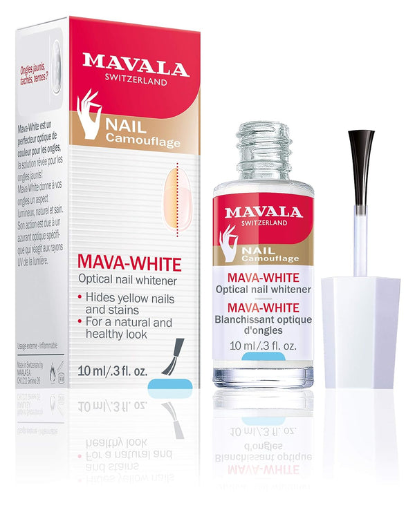 Switzerland Mava-White Optical Nail Whitener - Brighten Nails & Hide Stains|10Ml/0.3Oz