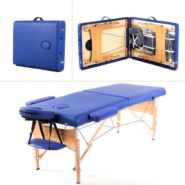 Massage Bed Portable Massage Table 24 Inch Wide Lash Bed Height Adjustable 2 Folding Spa Table with Non-Woven Bag for Spa Footmassage Facial Carespa Tattoo