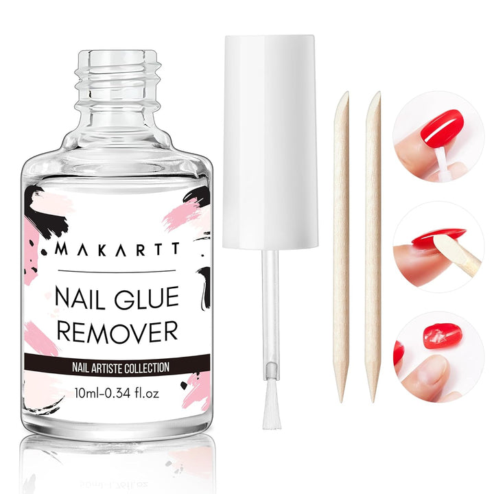 Solid Nail Glue Gel: Extra Strong Gel Nail Glue for Press on Nails & Fake Tips Long-Lasting Strong Adhesion Nails Glue for Acrylic Nails Clear 3D Gels for Nail Art Home Salon UV Light Cured