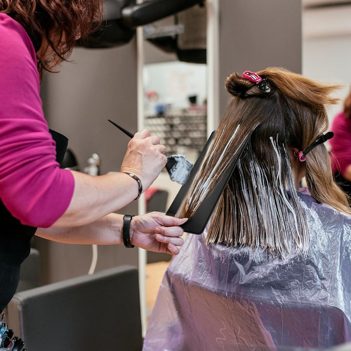 1 PCS Highlighting Board, Balayage Board Hair Coloring Paddle Balayage Highlighting Boards with Teeth, Hair Dye Tools Highlighting-Paddle for Barber Salon Hairstylist Hair-Dying Tools, Black