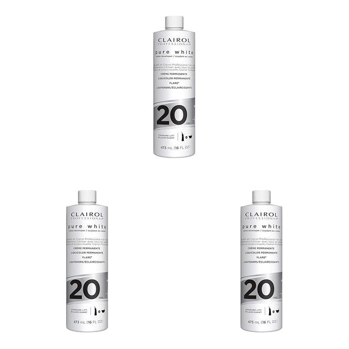 Pure White 20 Volume Hair Developers for Lightening & Gray Coverage