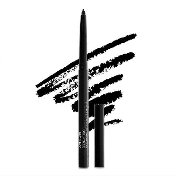 Mega Last Breakup Proof Waterproof Retractable Gel Eyeliner - Ultra Pigmented 16-Hour Long Wear, Smudge Proof Satin Finish Formula, Cruelty-Free & Vegan - Charcoal