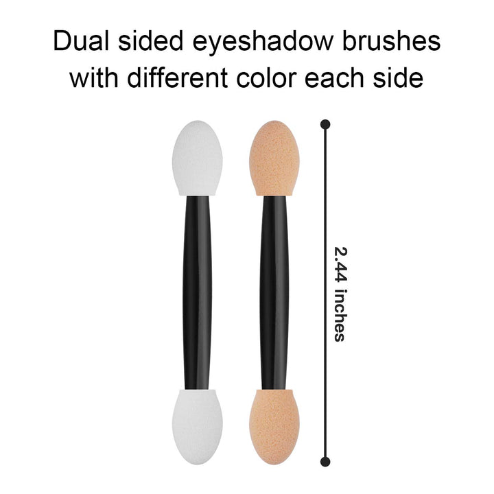 Eyeshadow Applicators Makeup Brushes - 60PCS Disposable Eyeshadow Brush, Dual Sides Eye Shadow Applicator Sticks, 2.44 Inch Eye Makeup Tools, Black