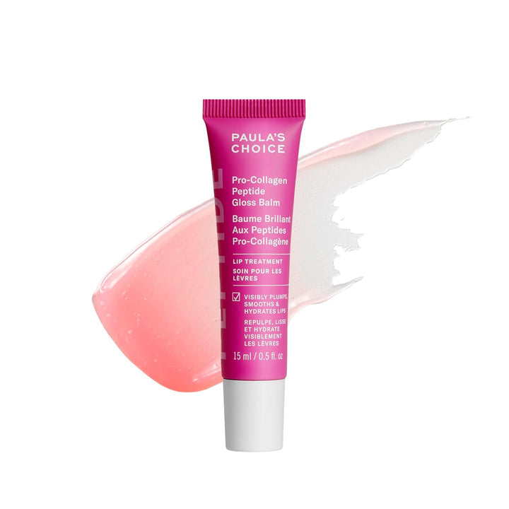 Pro-Collagen Peptide Gloss Lip Balm, Hydrates & Smooths Lips, Sheer & Glossy Finish for Fuller Lips, Sheer Tint, Non-Sticky, Cruelty-Free