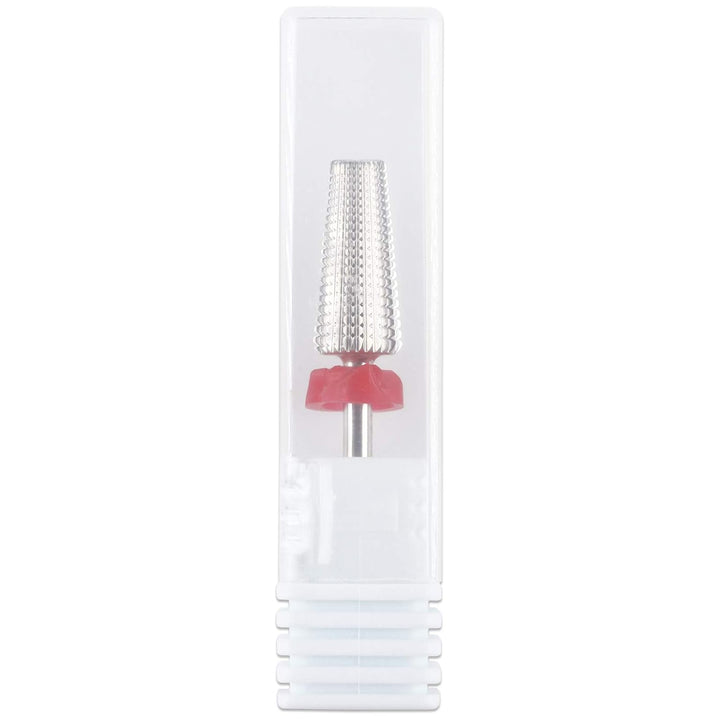 Nail Carbide 5 in 1 Bit - Two Way Rotate Use for Both Left and Right Handed - Fast Remove Acrylic or Hard Gel - 3/32" Shank - Manicure, Nail Art, Drill Machine (Fine - F, Silver)