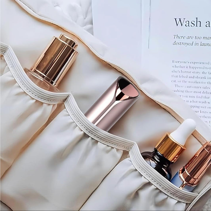 Women Facial Hair Removal Device Battery Operated with 2 Replacement Heads,Ladies Face Shaver for Peach Fuzz Upper Lip,Chin,Facial Hair Removal for Women