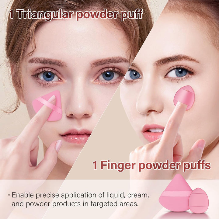 Makeup Brushes Set,  Professional 26 Pcs Makeup Kit, Include Powder Foundation Concealers Blush Eye Shadows 21 Pcs Makeup Brushes and 2 Powder Puff, 3 Makeup Sponge(A01-Pink)