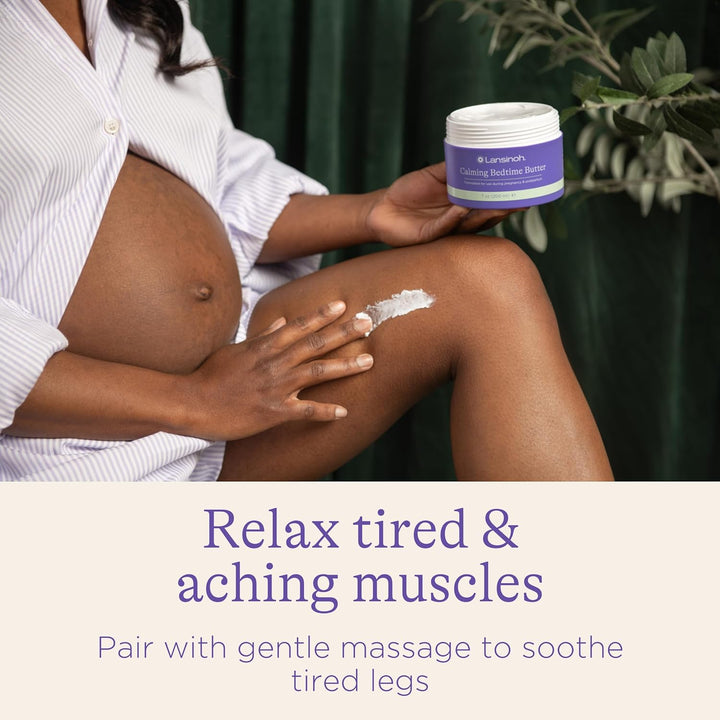 Magnesium Bedtime Butter Body Lotion for Pregnant Moms, Calm Magnesium Lotion for Aching Muscles, Lotion for Women & Soothing Massage, Promote Relaxation, Help Ease Cramps, 7 Oz.