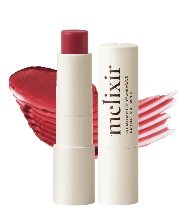 Vegan Lip Butter (12 Colors), Hydrating Tinted Lip Balm Stick, Bee-Free, Petrolatum-Free, Plant-Based, Moisturizes Dry & Chapped Lips with Shea Butter, Sheer, Natural Finish - #02 Nudy Rose