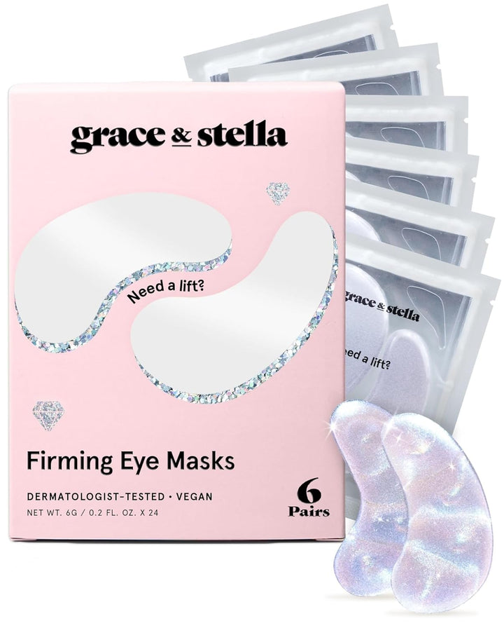 under Eye Mask Variety Pack - 18 Pairs of under Eye Patches for Dark Circles - with 6 Colors (3 Pairs/Color) - Gel Masks Puffy Eyes for Women - Vegan Cruelty Free Bridesmaid Gifts