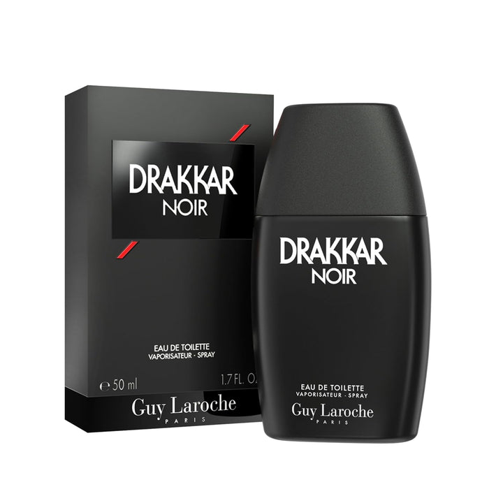 Guy Laroche Drakkar Noir Iconic Designer Fragrance - Intense & Powerful Eau De Toilette - Fougere Blend & Aromatic Spices - Long Lasting Mens Cologne - Day and Evening Scent