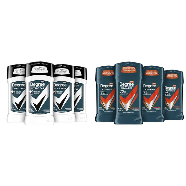 Men Ultraclear Antiperspirant Deodorant Black+White 2 Count 72-Hour Sweat & Odor Protection Antiperspirant for Men with Motionsense Technology 2.7 Oz