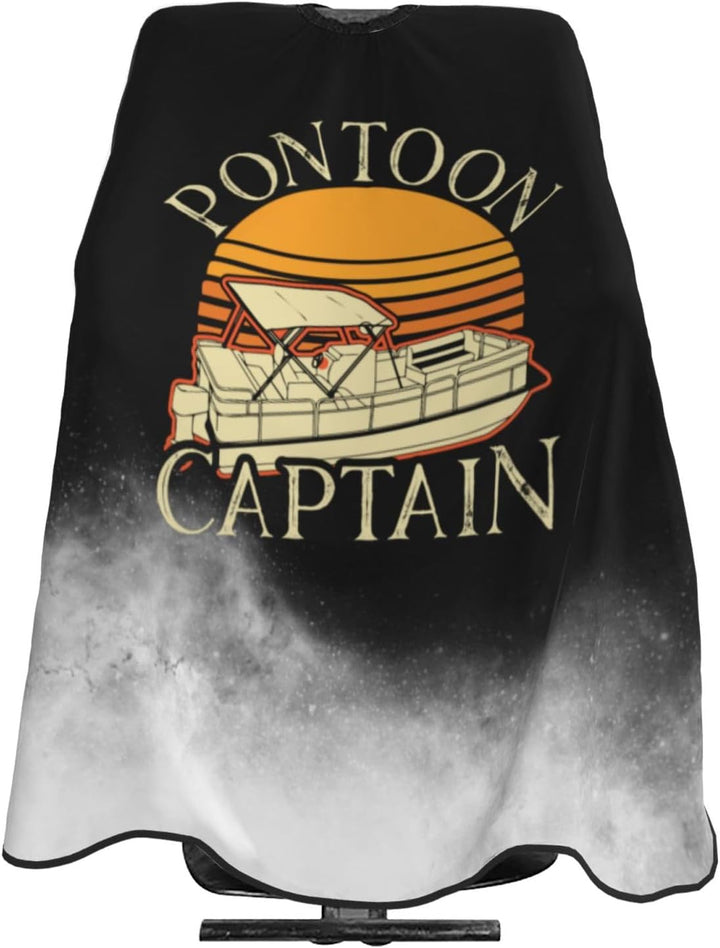 Pon-Toon Cap-Tain - Boat Cap-Tain Vintage Style Professional Salon Cape with Snap Closure for Hair Cutting Barber Hairdressing 55 X 66 Inches
