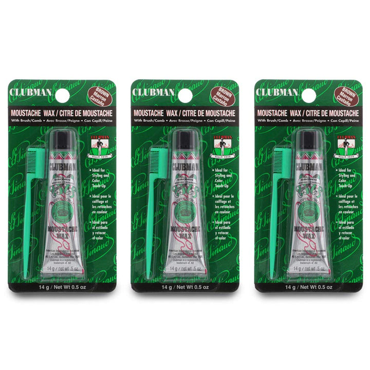 Moustache Wax Hang Pack, Neutral Color 0.5 Oz X 3 Packs