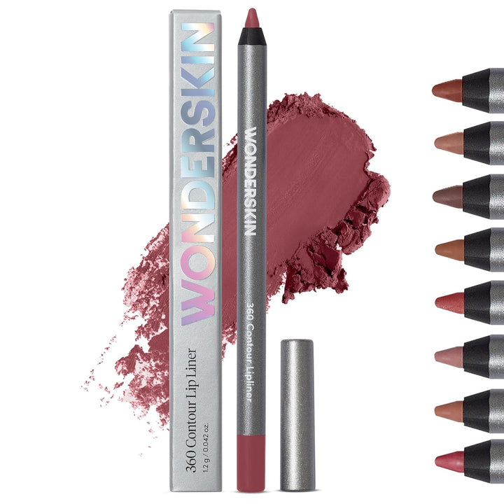 Lipliner Pencil - 360 Contour Lipliner, Long Lasting, Sharpenable, Waterproof and Transfer-Proof Brown Lip Liner Pencil (Saddle)