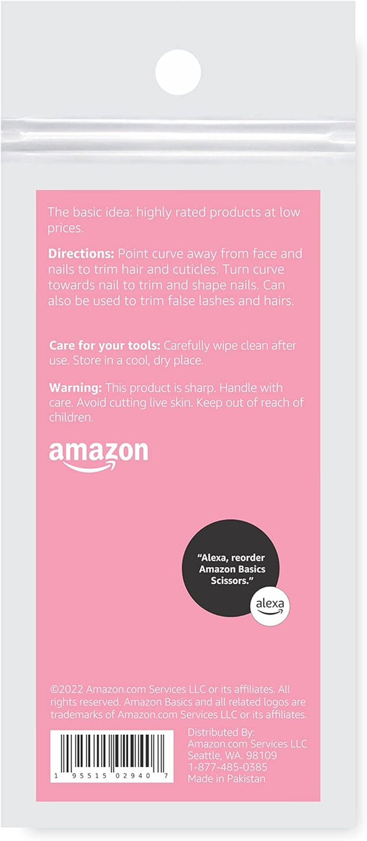 Beauty Scissors, Stainless Steel, Silver